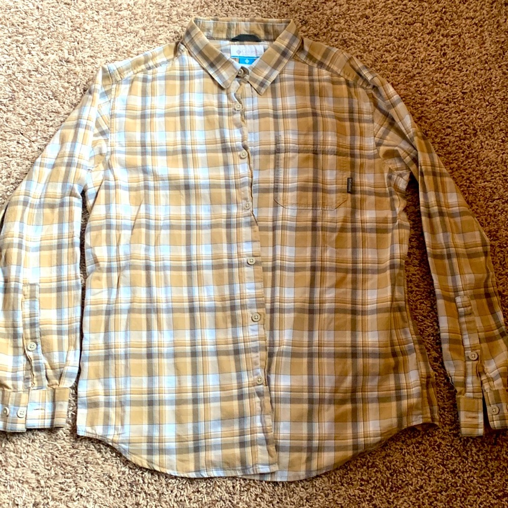 Mens Columbia button up flannel